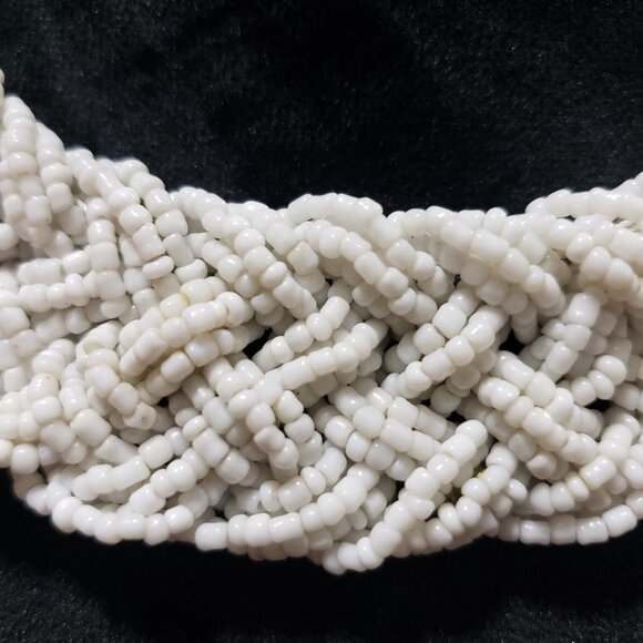 "Womens Fashion Multi Strand Beaded Heavy Braided Statement Collar Style Necklac - Picture 7 of 7